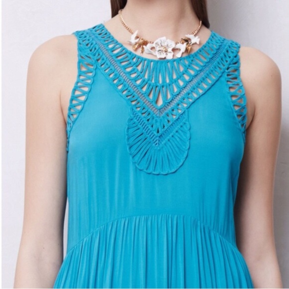 Anthropologie Mermaid Macrame Day Maxi Dress Sz M